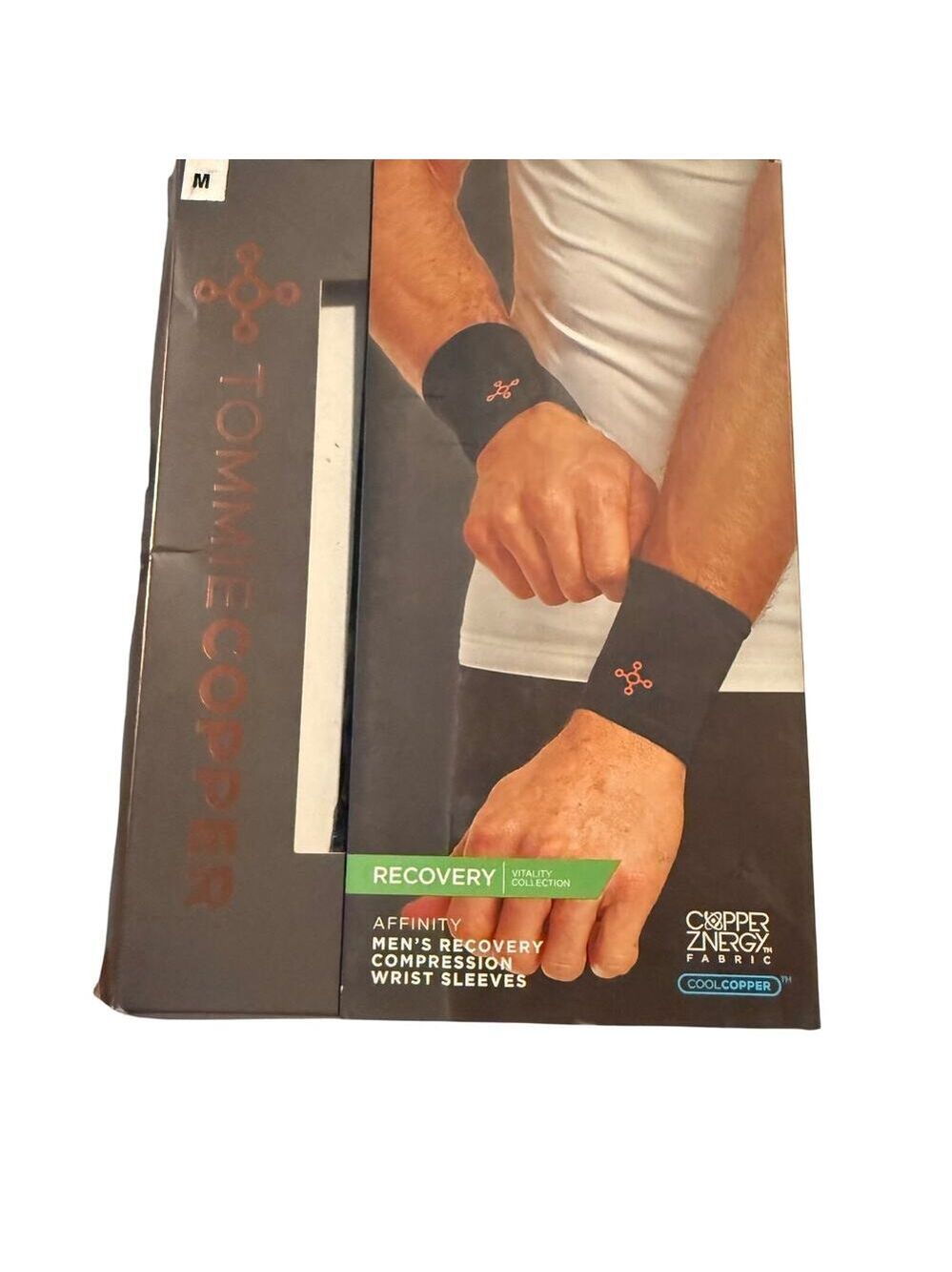 Tommie Copper Affinity Men's Recovery Compression Wrist Sleeves, NWT